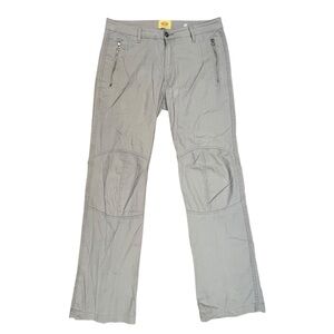 Buffalo David Bitton Men’s Moto Utility Pants Gray Zip Detail Size 31